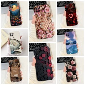 Funda For Samsung A12 Case A125F Silicone Cute Kawaii Luxury Fashion Flowers Cover For Samsung Galaxy A12 Phone Case Shockproof