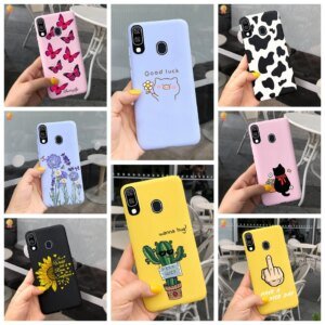 For Samsung A40 Case Cute Flowers Shockproof Soft TPU 3D Silicone Back Cover For Samsung Galaxy A40 A 40 A405FN A405F Phone Case