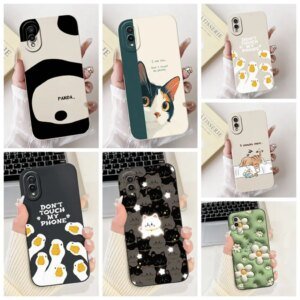 Casing For Samsung A02 A022F Case M02 M022F Cute Cat Fashion Funny Luxury Silicone Phone Case For Samsung M02 Back Cover Bumper