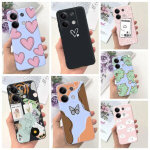 For Xiaomi Redmi Note 13 6.67"Retro Love Butterfly Soft Silicone Shockproof Cover For Redmi Note 13Pro 13 Pro Plus 5G Phone Case