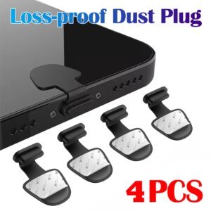 Loss-proof Silicone Phone Dust Plug Type-C Anti-Dust Dirt Plug Charging Port Protector For iPhone Xiaomi Samsung Dustproof Cover