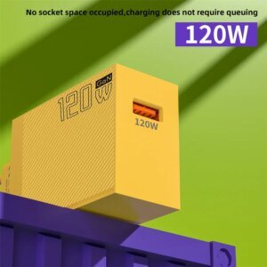 120W USB GaN Charger EU/US Plug QC3.0 Universal Quick Fast Charging Mobile Phone USB Wall Adapter for Oneplus Huawei Xiaomi 15