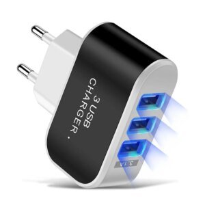 USB Charger Muti 3 Ports Colorful Fast Charging Mobile Phone Adapter for Samsung S24 Xiaomi 14 15 Huawei Oneplus Quick Chargers