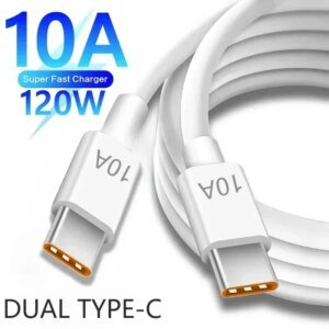 10A USB C To Type C Cable 120W Mobile Phone Quick Charge Data Cable PD Fast Charging Cord Line for Xiaomi Iphone 0.25/1/1.5/2/3m