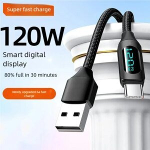120W USB C Data Cable PD Fast Charging Phone Charger Cord For iPhone Samsung Xiaomi Macbook Type C To Type C Quick Charge Cable