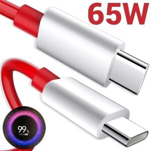 Type C Cable 65W PD Fast Charging Mobile Phone Charge Data Wire for IPhone 16 15 Pro Huawei USB C To USB C Quick Charge Cable