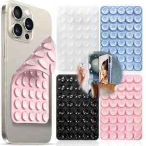 Silicone 24 Suction Phone Holder Multifunctional Suction Cup Mat Wall Stand Anti-Slip Single Sided Case Glue Mount Back Stickers