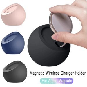 Ball Shape Magnetic Silicone Charging Desk Holder Stand for Magsafe iPhone 15 14 Pro Max Macsafe Charger Dock Station Accessory