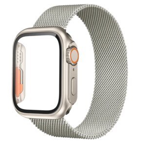PC Case+Magnetic loop For apple watch Band 44mm 40mm 45mm 41mm Upgrade Ultra 2 cover bracelet iWatch Series SE 4 5 6 7 8 9 strap