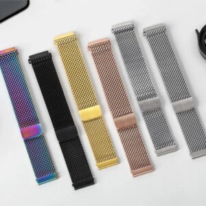 18/20mm/22mm Milanese Loop Strap For Samsung Galaxy Watch 7 6 Classic 43 47mm 40 44mm For Huawei GT5 41mm 46mm GT3Pro Metal Band