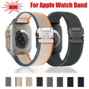 Nylon Parachute Straps For Apple Watch ultra2 Band 49mm 45mm 46mm 44mm 42mm 38 40mm correa Bracelet IWatch Series 10 9 8 7 6 SE