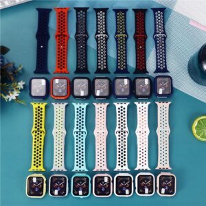 2PCS Strap For Apple Watch Band 49mm 44mm 45mm 42mm 41mm 40mm44mm Silicone bracelet correa iWatch Series 10 9 8 SE 7 6 5 Ultra 2