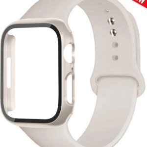 Glass+Case+Strap for Apple Watch Band 46mm 44mm 41mm 40mm 45mm 42mm Screen Protectors bracelet iwatch Series 10 9 8 7 6 5 4 SE