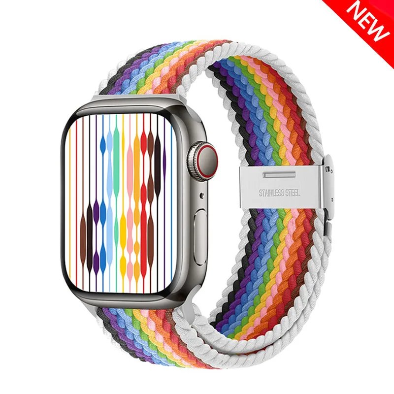 Braided Solo Loop For Apple watch band 45mm 41mm 44mm 40mm 42mm 49mm Elastic Nylon bracelet iWatch serie 3 se 6 7 8 ultra strap 1 Braided Solo Loop For Apple watch band 45mm 41mm 44mm 40mm 42mm 49mm Elastic Nylon bracelet iWatch serie 3 se 6 7 8 ultra strap