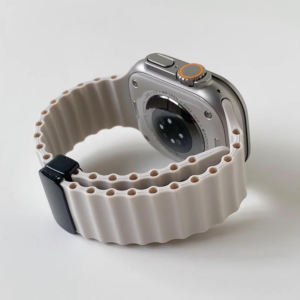 Magnetic Silicone Straps for Apple Watch Ultra 2 Band 49mm 45mm 44mm 40mm 46mm Ocean Bracelet correa iWatch Series 9 8 7 6 SE 10