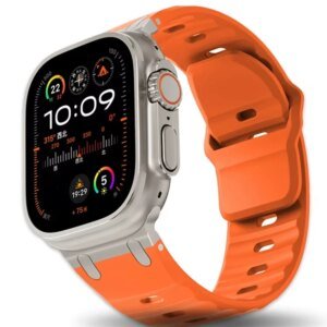 Strap for Apple watch ultra 2 band 49mm 45mm 44mm Stainless Steel correas Sport Silicone bracelet iwatch Series 9 8 7 SE 10 46mm