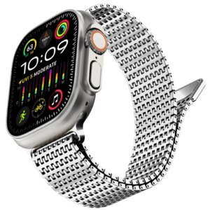 Magnetic Stainless Steel straps for Apple Watch 10 band 45mm 44mm 49mm 46 42mm Metal Bracelet iWatch series 9 8 7 6 3 se Ultra 2