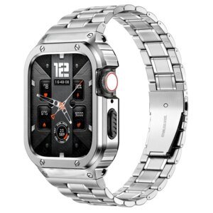 Stainless Steel Case+Strap For Apple Watch Band 44mm 45mm 49mm 40mm Bumper Cover Accessories iwatch Ultra series 8 6 SE 7 Strap