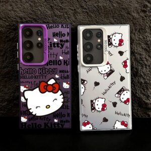 Cartoon Hello Kittys S25 Case For Samsung S25 S24 Ultra Carcasa For Galaxy S23 S22 S21 FE S20 Ultra Plus Shockproof Phone Cover