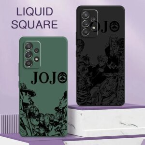 A56 Case For Samsung Galaxy A55 A54 A53 A36 A35 A34 A52 A72 A32 A26 A56 5G JoJo Anime JoJos Bizarre Adventure Square Phone Cover