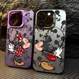 Disneys-Mickey Minnie Mouse Love Coque For Apple iPhone 16e 16 14 15 13 11 Pro Max Case Plus 12 Mini 16e Shockproof Phone Cover