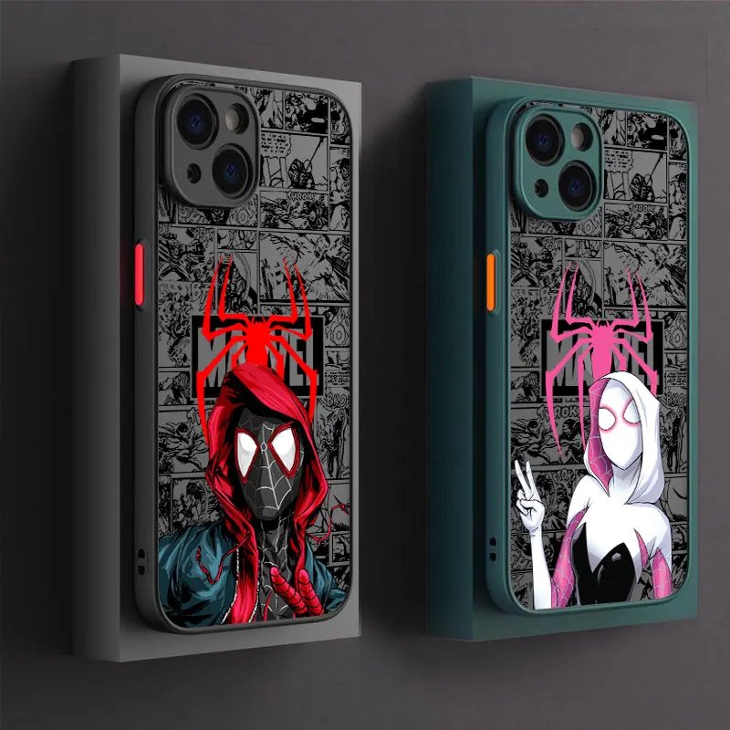 Spider Gwen Siderman Miles Morales Marvel Phone Cases For iPhone 14 15 16 Pro Covers For Apple 11 13 Pro Max 12 Mini 7 8 16 Plus 1 Spider Gwen Siderman Miles Morales Marvel Phone Cases For iPhone 14 15 16 Pro Covers For Apple 11 13 Pro Max 12 Mini 7 8 16 Plus