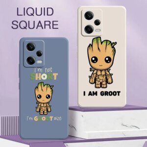 Fundas For Xiaomi Redmi Note 13 Pro Plus 12 12S 11 11S 10 10S 9 9S 8 7 Pro Phone Case Liquid Silicone Cover Groot Avengers Cute