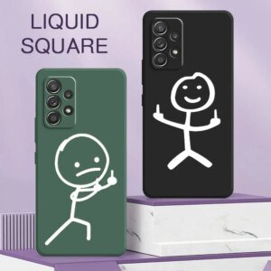 Funny Middle Finger Cute Man Matchman A56 Case For Samsung Galaxy A55 A54 A53 A36 A35 A34 A52 A72 A32 A51 A26 A56 5G Phone Cover