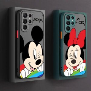 Mickey Minnie Mouse Cartoon Phone Case For Samsung Galaxy S24 Case S23 Ultra S22 S21 S20 FE S10 Plus For S24 Note 20 Ultra Cover