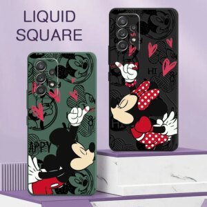 Disneys Minnie Mickey Mouse Love A56 Case For Samsung Galaxy A55 A54 A53 A36 A35 A34 A52 A72 A32 A51 A26 A56 Square Phone Cover