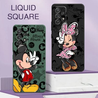 Minnie Mickey Mouse Disneys A56 Case For Samsung Galaxy A55 A54 A53 A36 A35 A34 A52 A72 A32 A51 A26 A56 5G Silicone Phone Cover