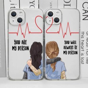 Girls Bff Best Friends Forever Transparent Phone Case for IPhone 7 8 Plus X XSMAX 11 12 13 Mini 14 16 15 Pro Max Soft Cover Skin