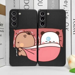 Cute DUDU BUBU Couple Phone Case for Samsung Galaxy A55 A54 A53 A52 A51 A70 A31 A32 A13 4G 5G Soft Cover Creative Cartoon Fundas