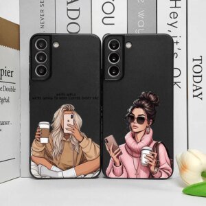 Girl Women Coffee Miss Phone Case for Samsung Galaxy A15 A13 A14 A55 A16 A54 A53 A52 A51 A71 5G Fashion Lady Female Soft Covers