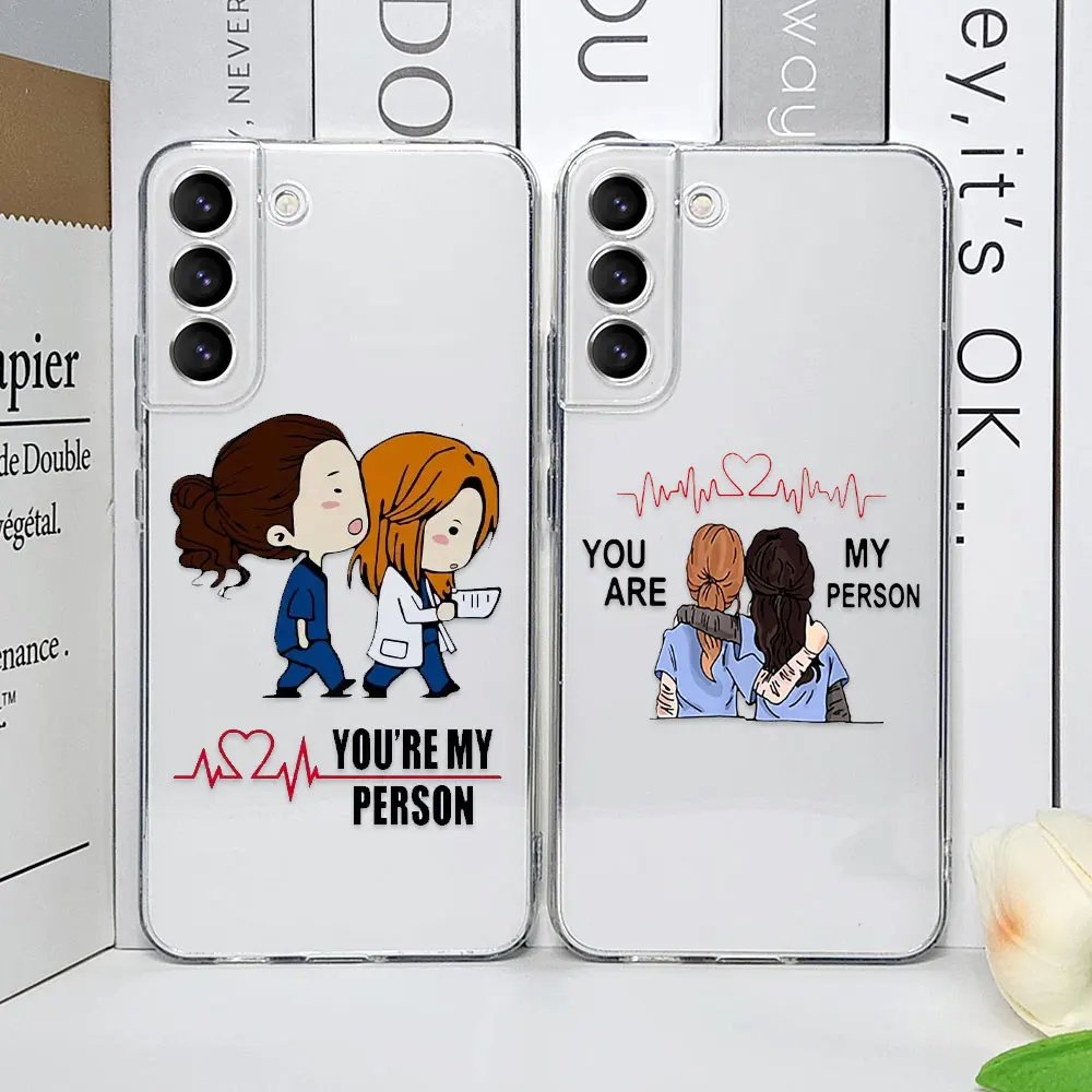 Cartoon Greys Anatomy You Are My Person Clear Phone Case for Samsung Galaxy S25 S24 S23 Ultra S22 Plus S21 FE Soft Covers Fundas 1 Cartoon Greys Anatomy You Are My Person Clear Phone Case for Samsung Galaxy S25 S24 S23 Ultra S22 Plus S21 FE Soft Covers Fundas