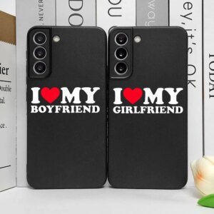 Cute I Love My Girlfriend Boyfriend Phone Case for Samsung S25 S24 S22 S23 Plus Ultra Soft Cover for Samsung Galaxy S21 FE Funda