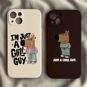 Hot MEME Chill Guy Phone Case For IPhone 16 15 14 13 12 11 Pro Max X XR XS 7 8 Plus Mini SE 2020 2022 I'm Just A Chillguy
